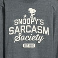 thumbnail image 3 of Peanuts - Snoopy Sarcasm Society - Men's Long Sleeve T-Shirt, 3 of 6