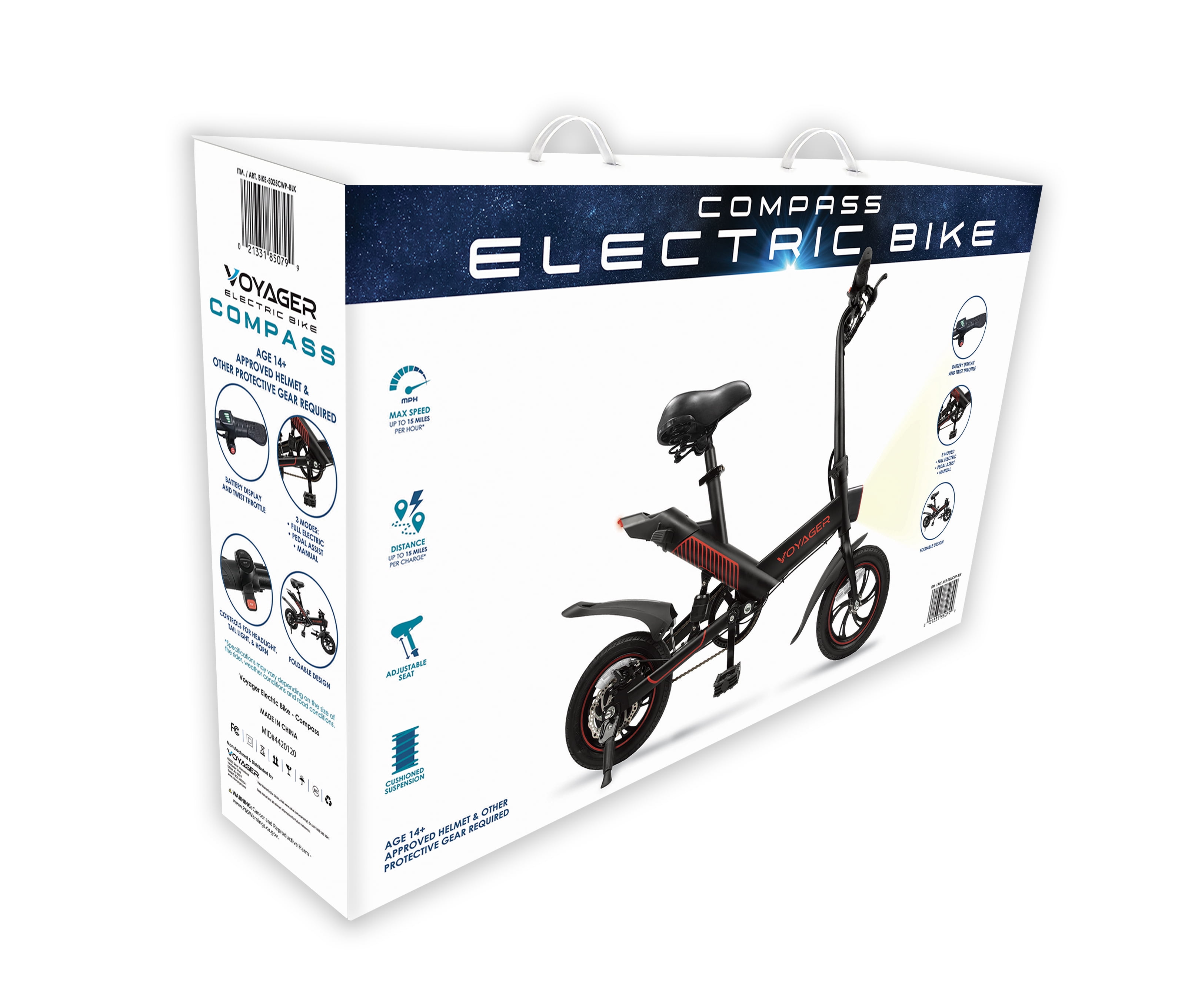 voyager compass electric bike with pedals
