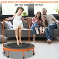 thumbnail image 7 of Jump Into Fun 36'' Mini Trampoline for Kids, 3FT Toddler Trampoline with Handle, Foldable Kids Trampoline Indoor/Outdoor for Toddlers Ages 3-6, Small Fitness Rebounder Trampoline, Easy Storage, 7 of 7