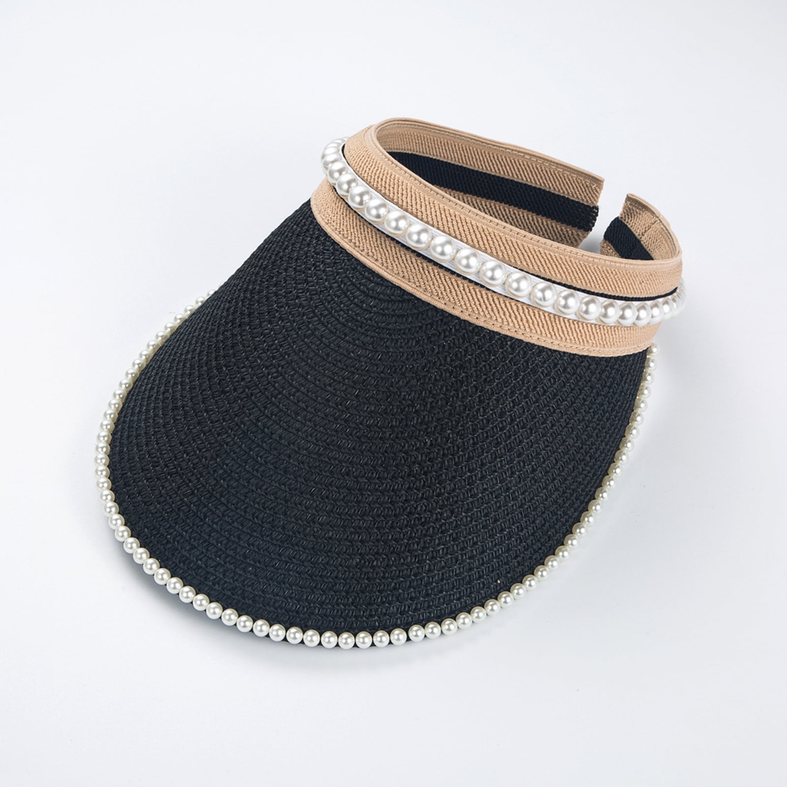 Sun Visor Hats For Women Wide Straw Visors Womens Foldable Beach Visors