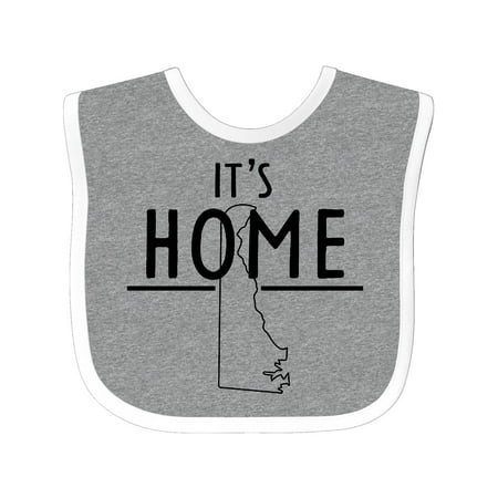 

Inktastic It s Home- State of Delaware Outline Gift Baby Boy or Baby Girl Bib