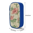 thumbnail image 4 of XMXY Vintage Watercolor Flowers Large Capacity Pencil Case, Portable Pencil Bags with Compartments Zipper Blue, 4 of 7