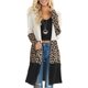 thumbnail image 1 of Puntoco Abrigo de manga larga con parte delantera abierta para mujer con diseño de leopardo/a cuadros a rayas Puntoco Puntoco-4543, 1 of 9