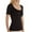 Black, variant on Women's MeMoi MSM-130 SlimMe Seamless Short Sleeve Shaping Top (Black XL)