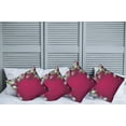 thumbnail image 6 of Ambesonne Christmas Throw Pillow Cover 4 Pack, Tree Balls Snowflakes, 18", Magenta Green White, 6 of 6