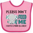 thumbnail image 3 of Inktastic Please Dont Feed Me I Have a Food Allergy with Elephant and Ribbon Boys or Girls Baby Bib, 3 of 4
