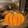 thumbnail image 5 of AYktou Hallowmas Bathroom Rugs, Pumpkin Maple Leaves Shaped Floor Mats Thanksgiving Area Rugs Holiday Carpets Party Doormat for Living Bedroom Kitchen Decor, 5 of 8