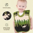 thumbnail image 4 of LazyOne Animal-Print Baby Bibs, Cute Baby Shower Gifts, One Size, Moose, Tree (Forest, ONE SIZE), 4 of 4