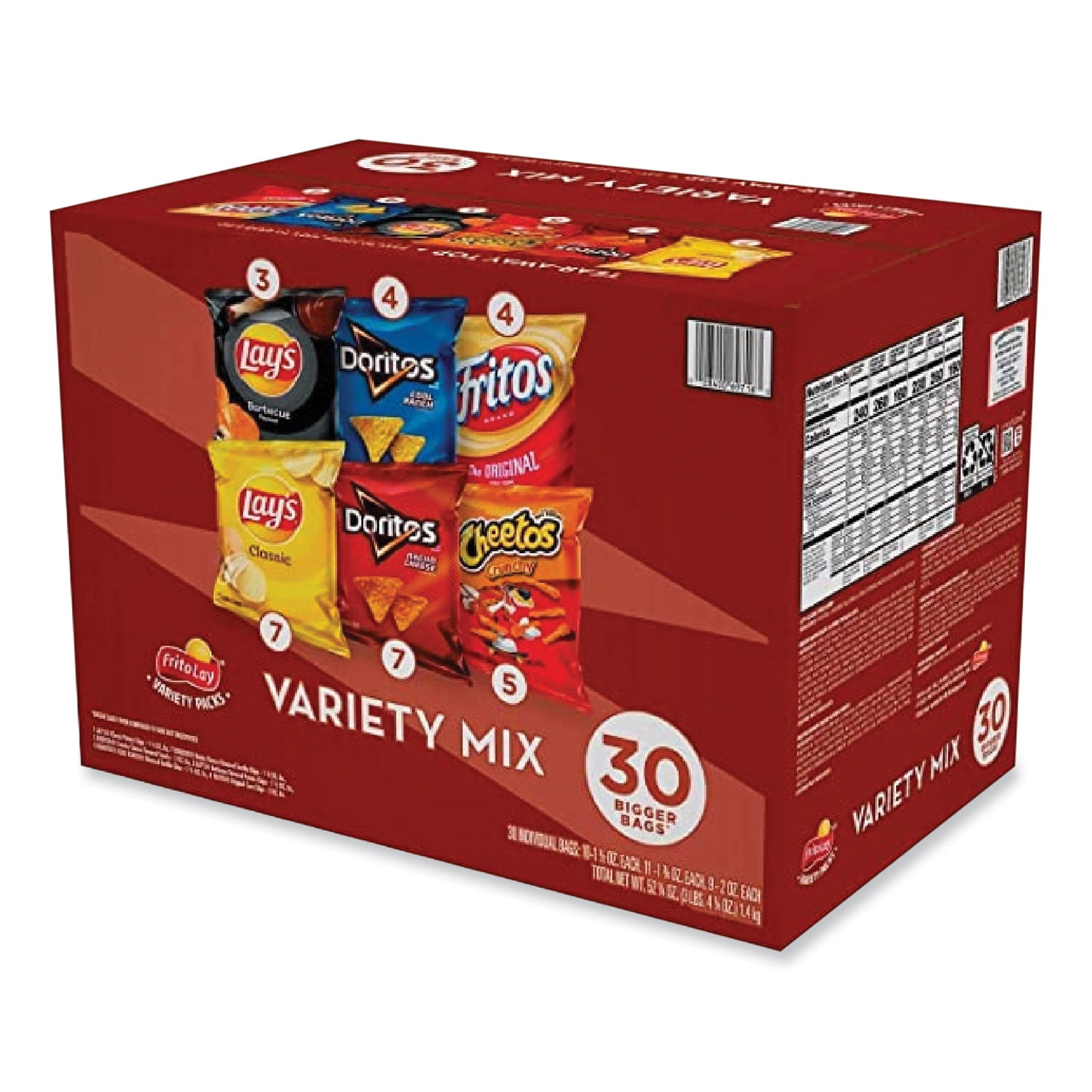 Frito-Lay 28400702270 Classic Variety Mix - Assorted (30 Bags/Box)