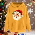 thumbnail image 5 of YueHuiYing Women's Christmas Printed Sleeves Pocket Long Sleeved Top Hooded Vacation Graphic Pullover Sweatshirt, 5 of 5