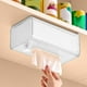 thumbnail image 3 of Cajón para pañuelos | Porta pañuelos de plástico blanco transparente para el hogar, el baño, la cocina y la mesa de centro | Diseño sin perforaciones para montaje en pared | Organizador portátil,, 3 of 5