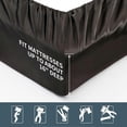 thumbnail image 5 of 6 Pieces Luxury Silky Black Bedding Satin Sheet Set Queen Size, 5 of 5