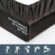 thumbnail image 5 of 6 Pieces Luxury Silky Black Bedding Satin Sheet Set Queen Size, 5 of 5