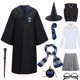 thumbnail image 3 of Disfraz unisex de Slytherin, bata de escuela mágica, capa, suéter, vestido, corbata, gafas, conjunto de brujería, disfraz de Halloween, 3 of 5