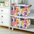 thumbnail image 2 of Yayeee Foldable Storage Basket for Shelves with Handles Waterproof Cloth Bins, Art Geometric, 2 of 7