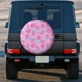 thumbnail image 3 of Kdxio Pink Donuts for Tire Cover Wheel Protectors Tyre Covers Weatherproof Wheel Covers Universal Fit for Trailer Rv SUV Truck Camper Travel Trailers 15 inch, 3 of 8