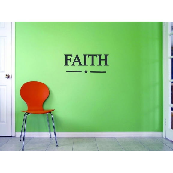 Custom Decals Faith Wall Art Size: 12 X 30 Inches Color: Black