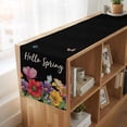 thumbnail image 6 of Table Runners 90 Inches Long Dress Scarves, Spring Flowers Farmhouse Coffee/Dining/Kitchen Table Runner for Living Room, Watercolor Country Colorful Floral Black 13x90 Inch, 6 of 9