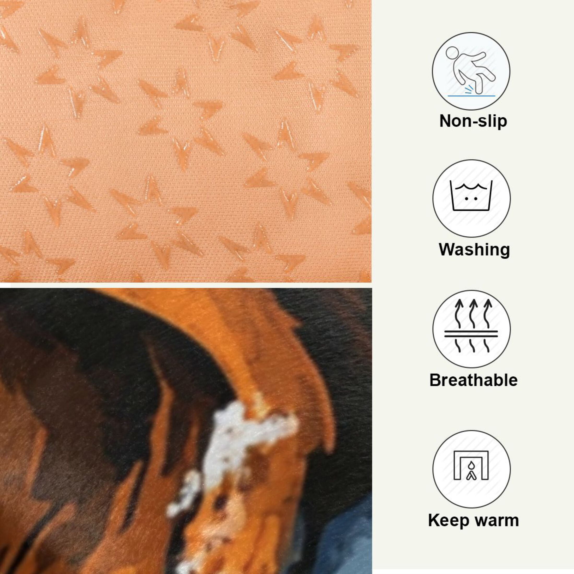Qxltty Snow Basset Hound Ped Pad Wear-resistant and Hard to Bite Through Sleeping Pad for Small Medium Large Dogs Winter Pet Bed 36×24in