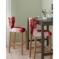 thumbnail image 2 of Red Marble Bar Stool Covers Set of 2, Modern Ombre Abstract Ink Painting Art Stretch Washable Bar Chair Covers with Backs, Removable Pub Counter Height Chair Cover for Kitchen Dining Room Cafe, 2 of 7