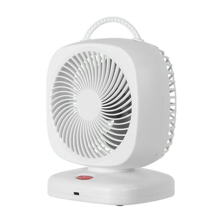 

yongmandr Portable Desk Fan 2400mAh Desktop Mini Fan Rechargeable Tabletop Personal Cooling Fans for Bedroom Office High Appearance Gift for Students Workers (White)