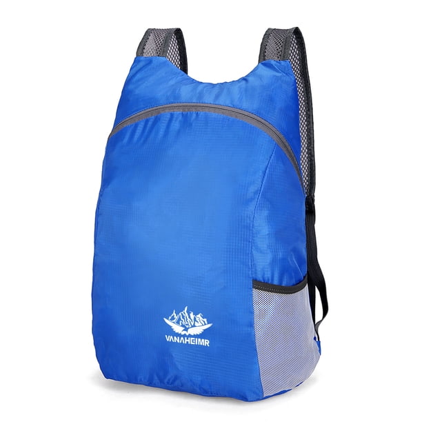 Kuymtek Mochila Plegable para Viajes Al Aire Libre Impermeable Senderismo Mochilas (azul)