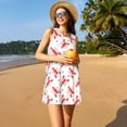 thumbnail image 3 of Picia Lobsters And Sea Stars Print Women’s Sleeveless Midi Swing Dress – A-Line Pleated Tank Sundress, Comfortable and Flowy T-Shirt Dress, 3 of 7