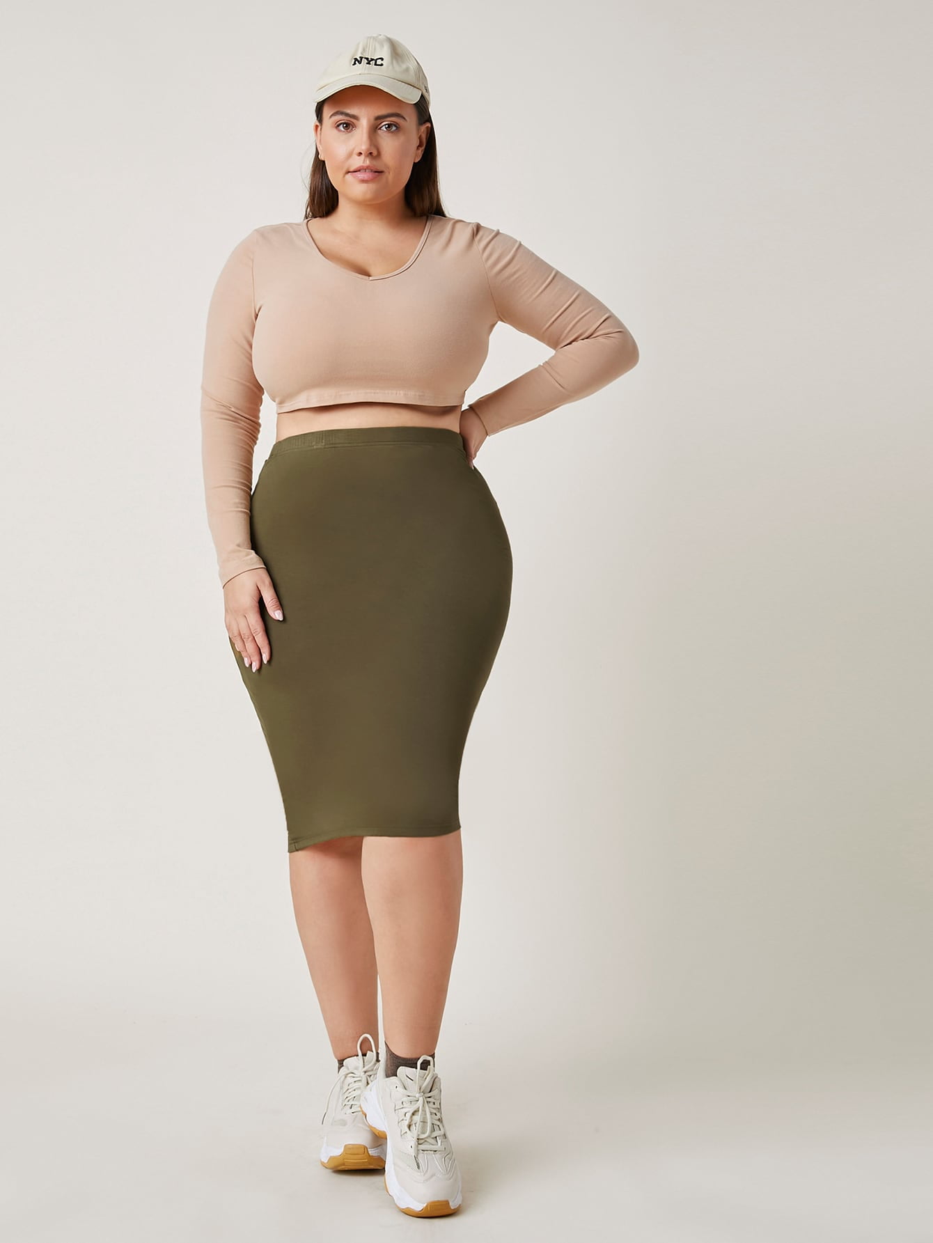 women's plus pencil skirt