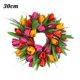 thumbnail image 1 of Guirnalda de flores artificiales para puerta de tulipán, flor de vid falsa, decoración del hogar, follaje de flores de simulación, naranja, 30 cm sidaley HA8952-01B, 1 of 6