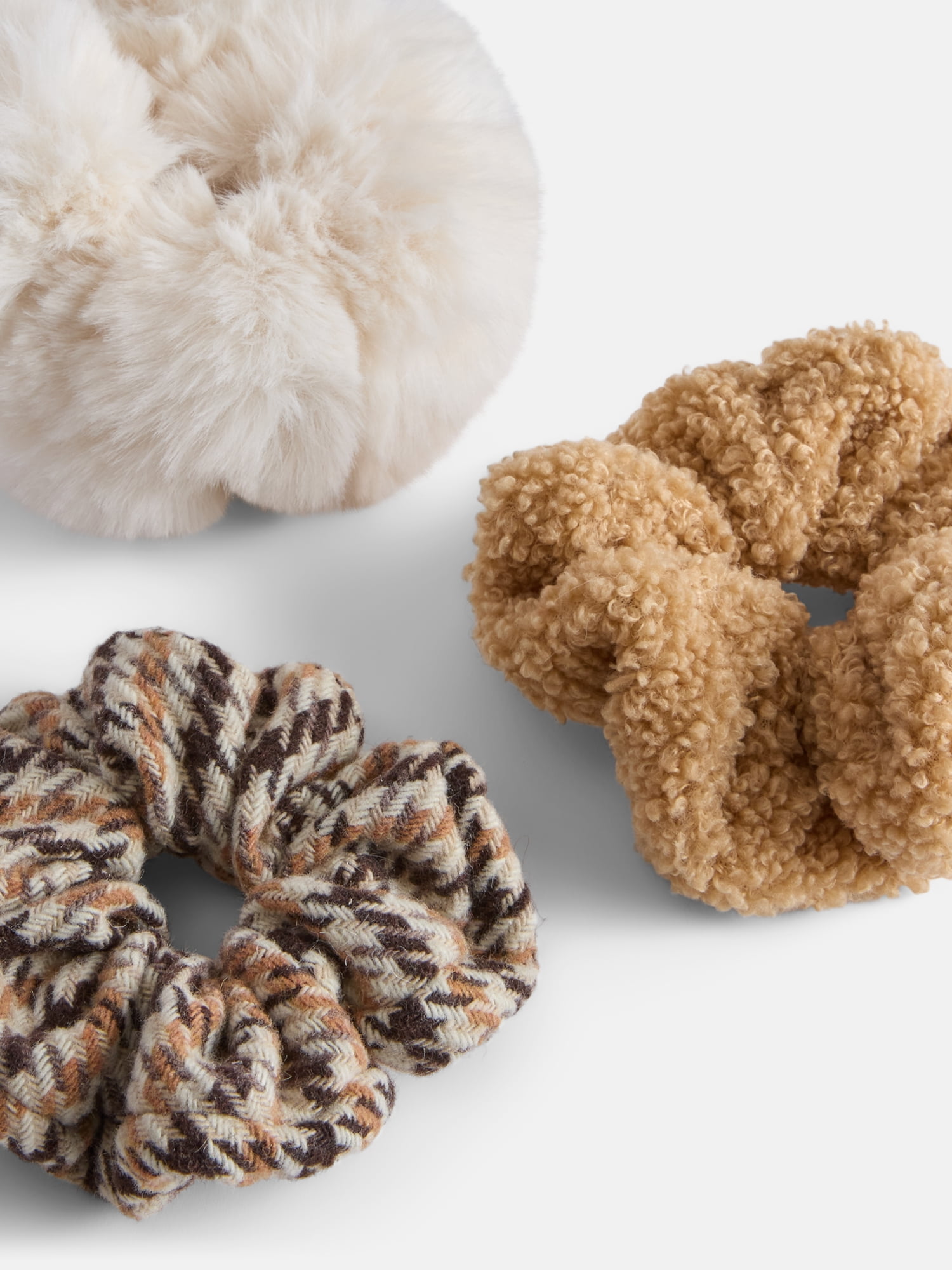 MNYC Women's Earmuff w/ Scrunchie Set Tan Multi