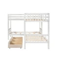 thumbnail image 4 of imerelez Twin L-Shaped Bunk bed with Drawers-Gray, 4 of 9