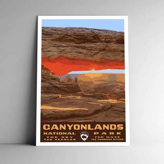 Canyonlands National Park Vintage Travel Poster / Postcard WPA Style Retro Utah