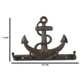 thumbnail image 2 of Cast Iron Rustic Sailor Nautical Sea Ship Anchor 4 Pegs Quadruple Wall Hook, 2 of 9