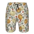 thumbnail image 3 of Goofa Autumn Pumpkins Leaves Printed Mens Swim Trunks Summer Quick Dry Short Beach Swimwear Bathing Suits-Large, 3 of 9