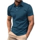 thumbnail image 2 of pstuiky camisetas de hombre, Camiseta informal de manga corta con cuello vuelto y botones para hombre camisetas de hombre xl, 2 of 6