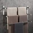 Bath Towel Bars Matte Black Bathroom 3Tiers Ladder Towel Rails Wall Mounted Towels Shelves Rack