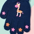 thumbnail image 7 of UngA Boys Girls Gloves Thermal Magic Gloves Winter Warm Mitten Kids One Size Animal Cartoon Motifs Gloves (Navy,4-8 Years), 7 of 7