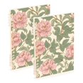 thumbnail image 2 of Haosy Pink Peony Flowers Green Leaves Notebooks 1-subject Journal 60 Sheets A5 College Ruled Paper Detachable Ring 8.3"x5.7", 2 of 8