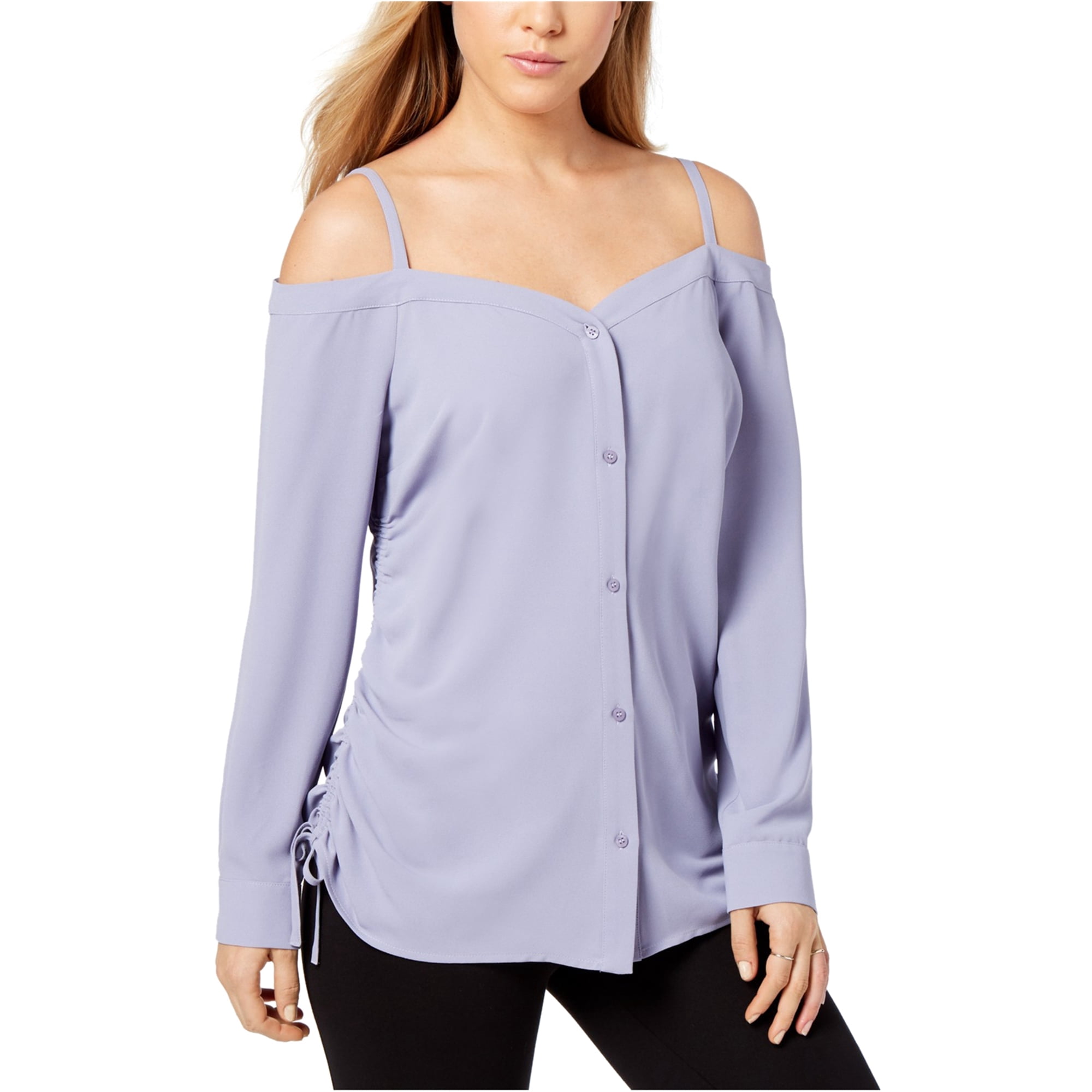 Bar III Bar Iii Womens SideTie Button Up Shirt
