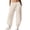 Beige, variant on Palazzo Pants for Women,Women's Sports Pants Jogging Pants with Pockets Loose and Tight Bottom Mid Waist Exercise Casual Pants White S