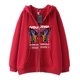 thumbnail image 4 of Dark hip hop gótico Harajuku Y2k mariposa estampado de letras cremallera Sudadera con capucha hombres y mujeres Harajuku chaqueta sudadera, 4 of 5