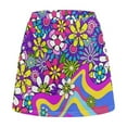 thumbnail image 5 of Garronmavis Running Skirts for Women Flowy Tennis Skirt With Pockets Sports Running Golf Skorts High Waisted Hippie Purple Vintage Flowers, 5 of 7