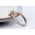 thumbnail image 3 of Women's Solitaire With Accent Oval Simulated Diamond Halo Wedding Ring 14K Rose Gold Plated, 3 of 4