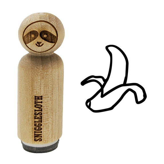 Peeled Banana Doodle Rubber Stamp for Scrapbooking Crafting Stamping - Small 3/4 Inch