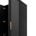 thumbnail image 3 of ModMakers 2-Door Wardrobe Armoire Closet, Modern Wood Wardrobe Storage Cabinet with Mirror & 2 Drawers, Black, 3 of 9