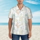 thumbnail image 2 of Balery Sea Animals Camisas hawaianas de manga corta para hombre, camisas playeras de corte holgado, camisas de vacaciones con botones,Small, 2 of 7