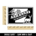 thumbnail image 2 of Arkansas Natural Apple Blossom Mockingbird White-tailed Deer United States Rectangle Rubber Stamp Stamping Scrapbooking Crafting - Small 1.7in, 2 of 7