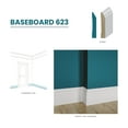 thumbnail image 2 of RMB 623 9/16 in.D x 3 1/4 in. W x 96 in. L Primed Finger-Joined Pine Baseboard Molding 10-pcs 80 Ft Total, 2 of 4