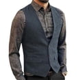 thumbnail image 2 of uikmnh Vests for Men Men's formal V-Neck Slim Fit Vest with Adjustable Straps for Business and Evening Attire Size:M, 2 of 3