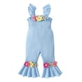 thumbnail image 2 of Fozruso Girls Fly Sleeve Floral Romper Jumpsuit Cute Jumpsuits for Girls Sizes 18-24 Months, 2 of 5